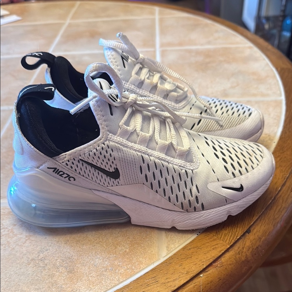 Nike Air Max 270 White and Black Sneakers
